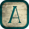 The app's logo, a styalizes letter 'A' on a green and baige background